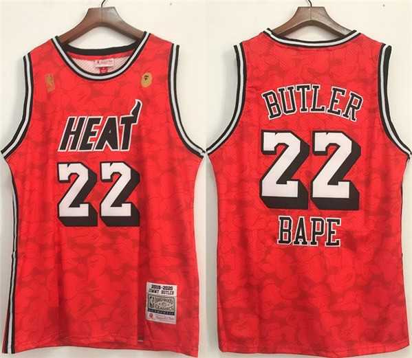 Mens Miami Heat #22 Jimmy Butler Red Stitched Jersey->miami heat->NBA Jersey